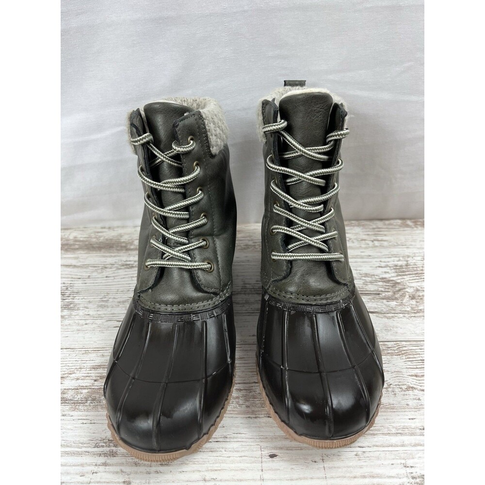 Magellan Outdoors Women's Duck Boots Lace-Up Faux Fur Lined Gray/Black 7B